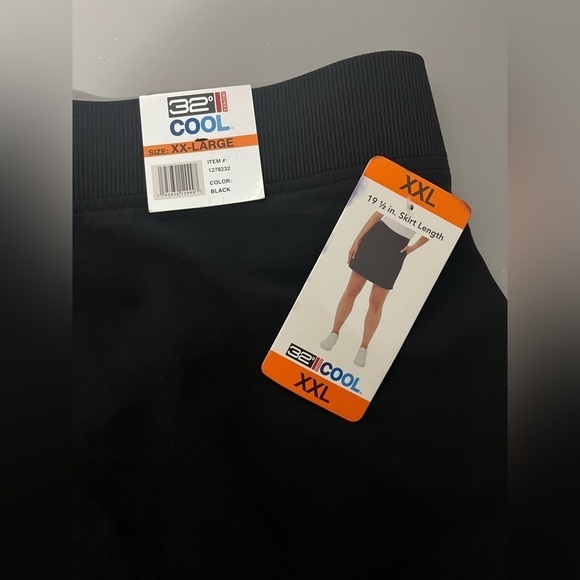 32 Degree Womens Cool A Line Skirt Black Above Knee Stretch Plus XXL - Picture 8 of 9